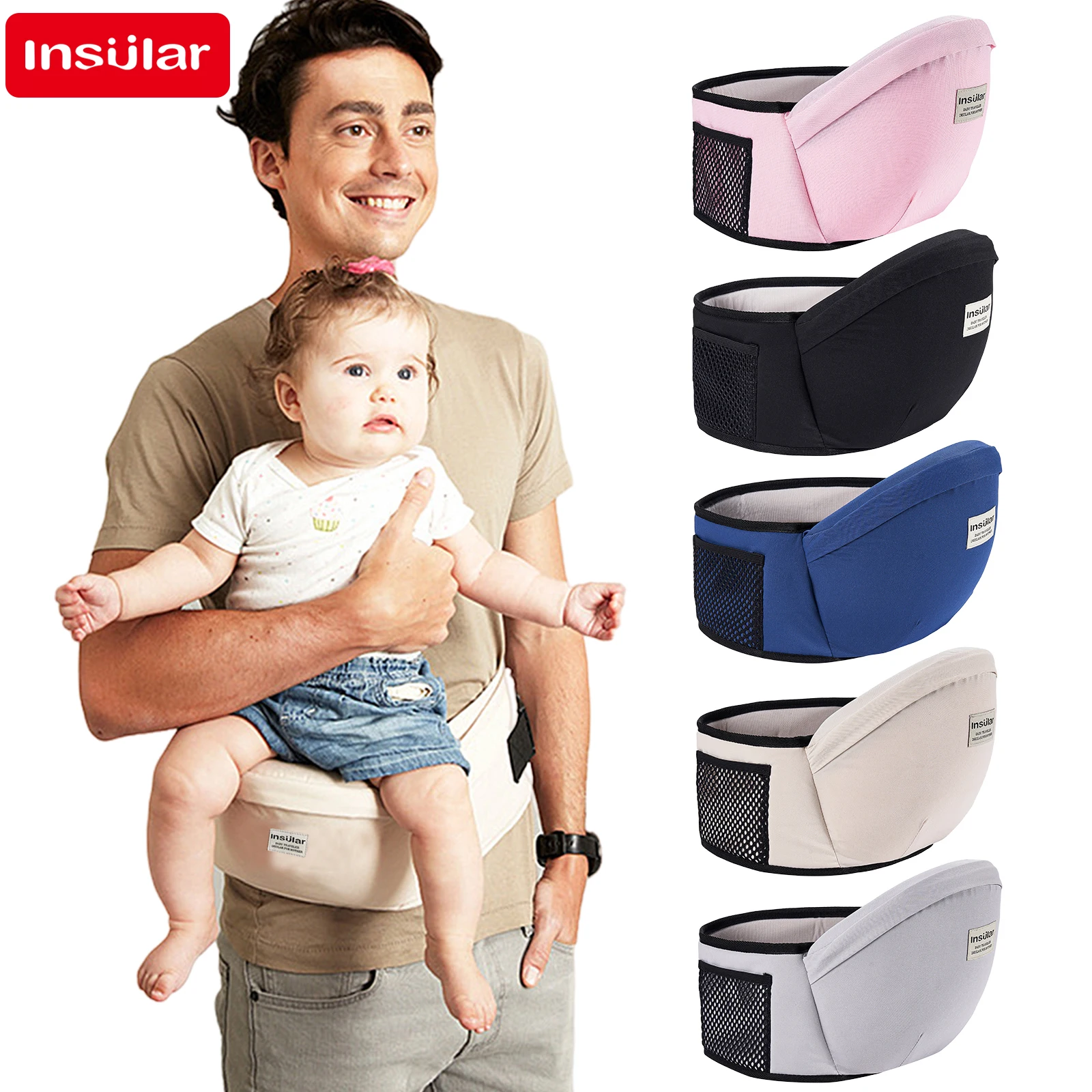 Travel Accessories Hip Belt - Kalınlaşmış bebek koltuk taşıyıcı yenidoğan bel