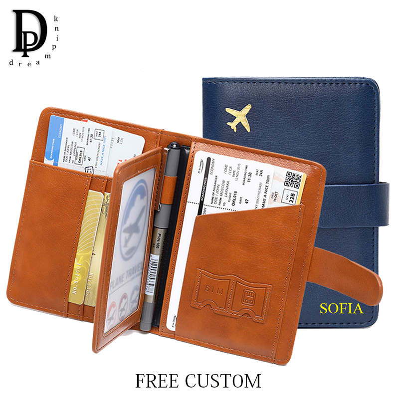Travel Accessories Passport Holder - Özel Harfler Seyahat Pasaport Cüzdan Moda