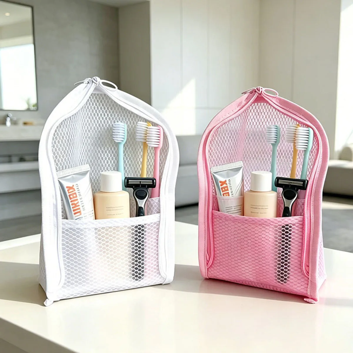 Travel Accessories Organizer Case - Seyahat İçin Ayakta Duran Fileli Tuvalet