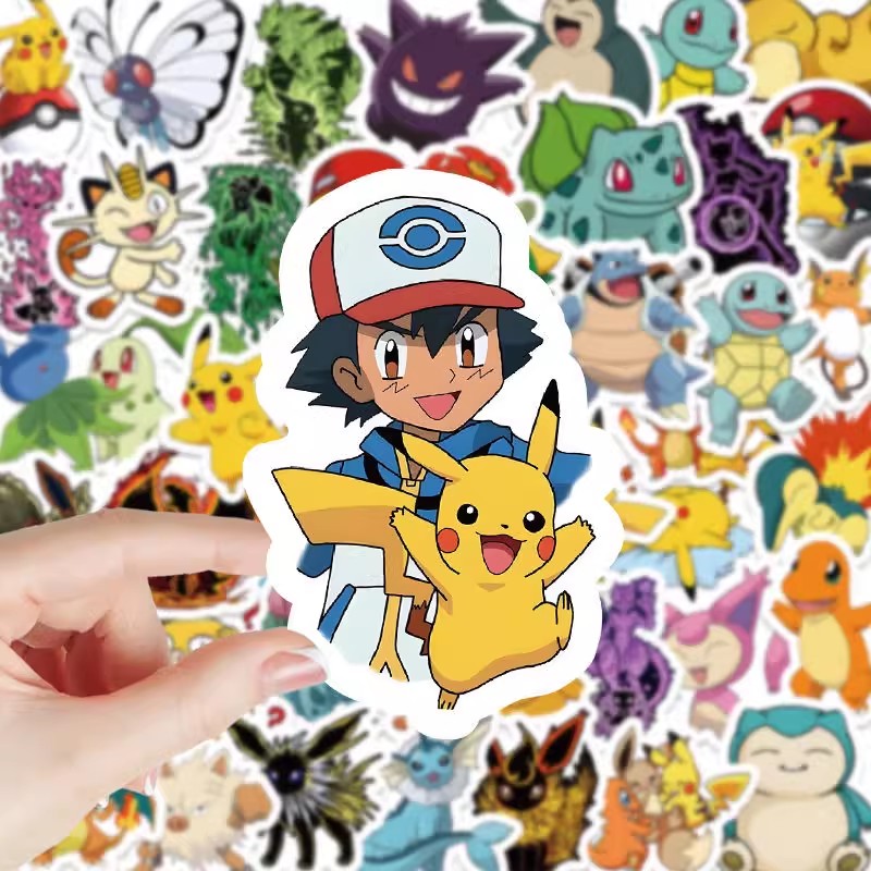 It Travel Accessories - 50 adet sevimli Pikachu Pokemon Anime