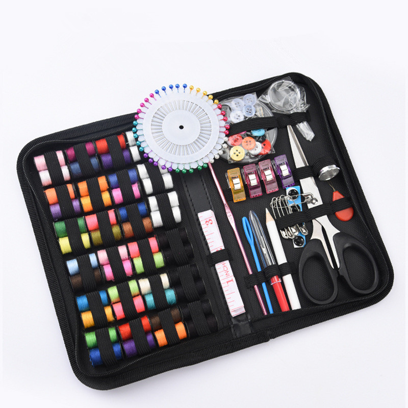 Travel Accessories To Sew - Taşınabilir Saklama Çantalı Dikiş Seti, İğne,
