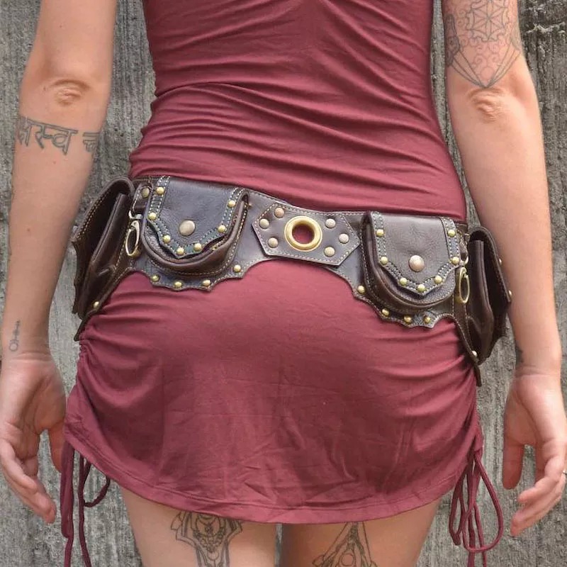 1 adet ortaçağ Steampunk deri  - Travel Accessories Hip Belt incelemesi ve fiyatı