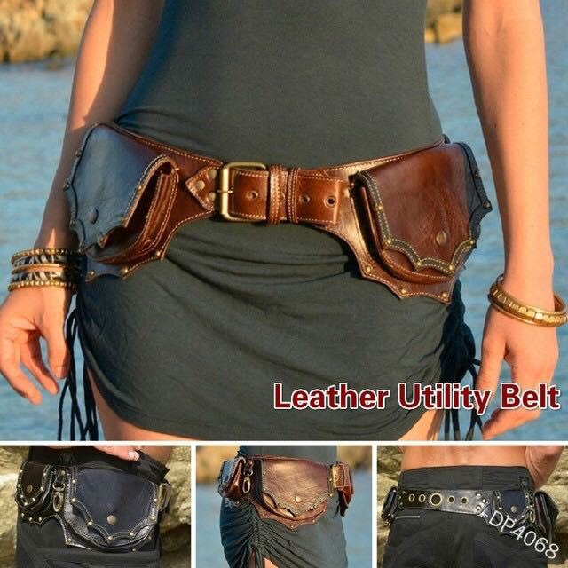 Ortaçağ Steampunk deri yardımc - Travel Accessories Hip Belt incelemesi ve fiyatı