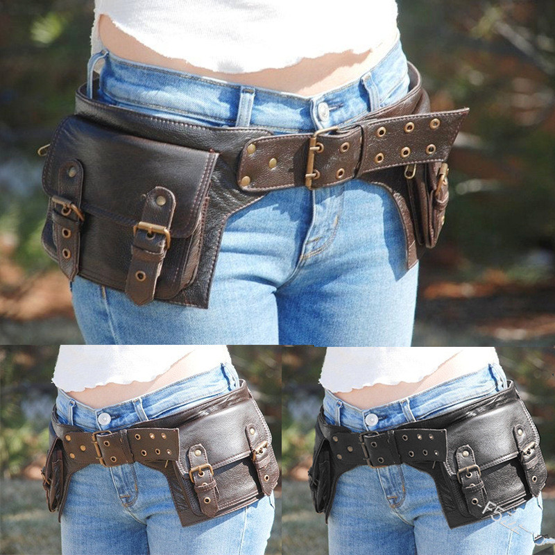 Ortaçağ Steampunk deri yardımc - Travel Accessories Hip Belt incelemesi ve fiyatı