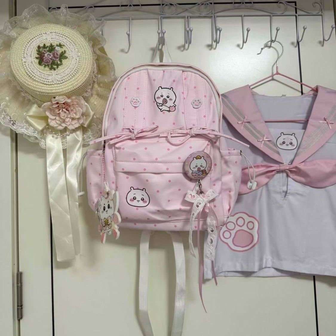Sevimli Chiikawa Pembe Puantiy - Travel Accessories Pink incelemesi ve fiyatı