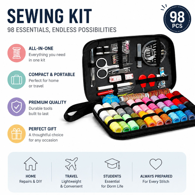 68/98PCS Dikiş Aksesuarları Al - Travel Accessories To Sew incelemesi ve fiyatı
